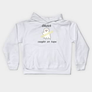 Cute halloween ghost caught on tape Kids Hoodie